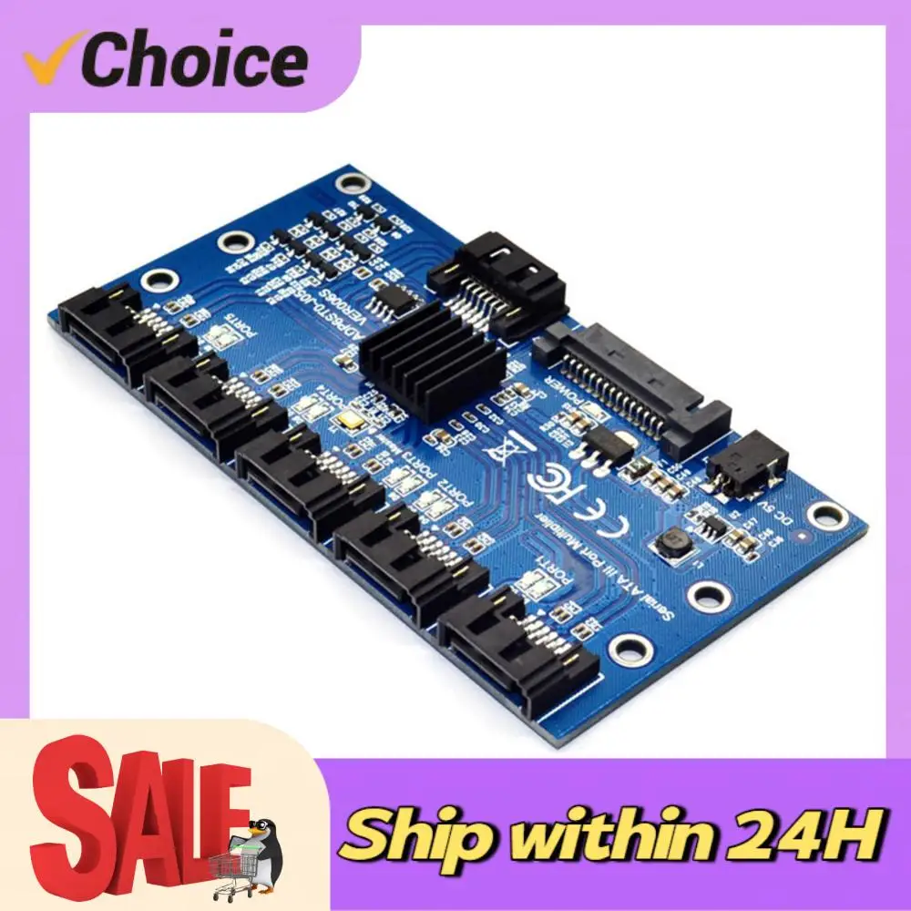 1 to 5 Port SATA Adapter Card Professional SATA 3.0 6Gbps PM Expansion Card Multiplier Riser Supports Spread Spectrum Clocking
1 to 5 Port SATA Adapter Card Professional SATA 3.0 6Gbps PM Expansion Card Multiplier Riser Supports Spread Spectrum Clocking
