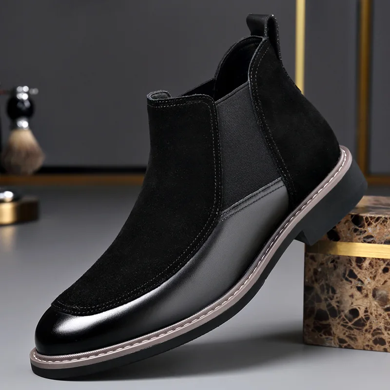 New Shoes for Men Genuine Leather Casual Shoes British Style Pointed Toe Dress Shoes Winter Cool Warm Plush Chelsea Boots
New Shoes for Men Genuine Leather Casual Shoes British Style Pointed Toe Dress Shoes Winter Cool Warm Plush Chelsea Boots