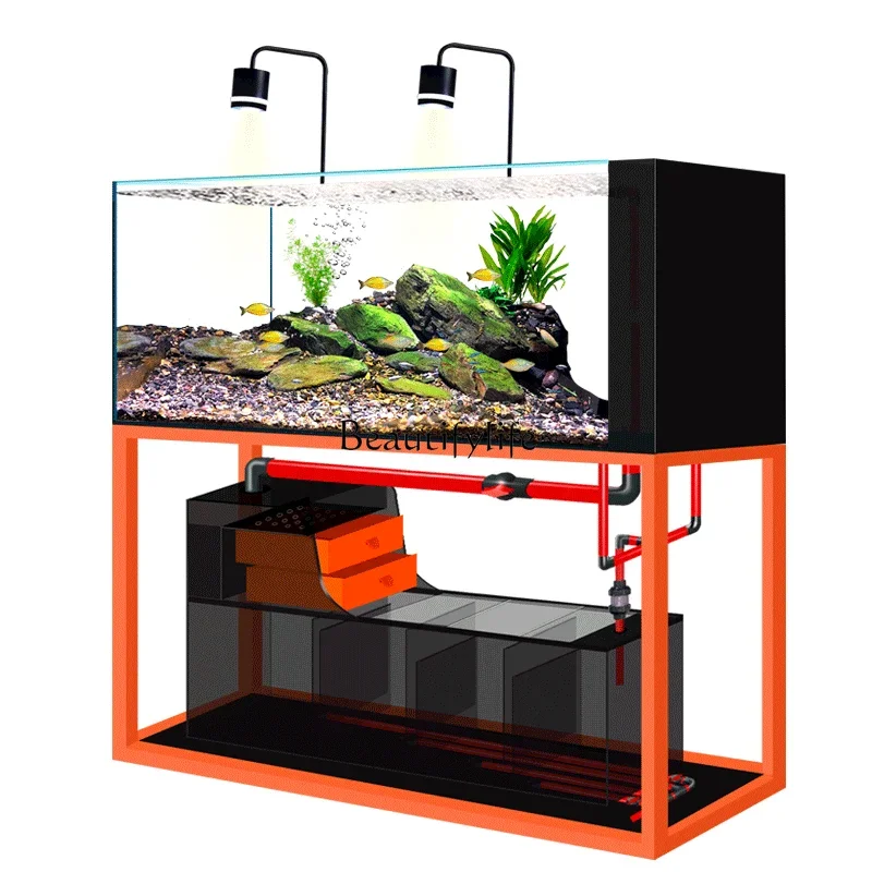 Stainless steel industrial wind native stream tank medium and large bottom filter fish tank full set of landscaping
Stainless steel industrial wind native stream tank medium and large bottom filter fish tank full set of landscaping