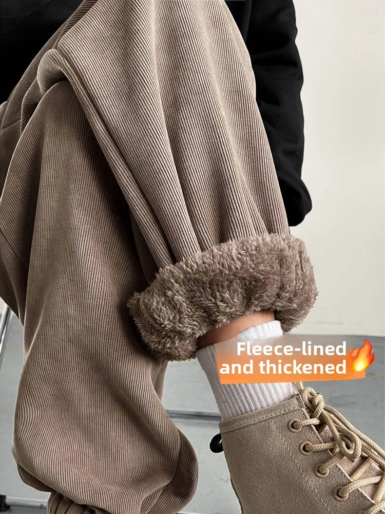 Thiened Fce Corduroy Sweatpants Loose Casual Trousers American High Street Retro High Waist Elastic Waist Band Footed Pants
Thiened Fce Corduroy Sweatpants Loose Casual Trousers American High Street Retro High Waist Elastic Waist Band Footed Pants