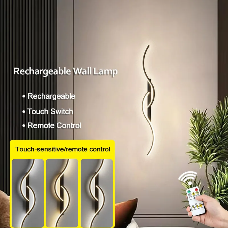 LED Rechargeable Wall Light New Remote Control Wiring Free 60/80cm For Living Room Bedroom Corridor Hotel Interior Decor Lights
LED Rechargeable Wall Light New Remote Control Wiring Free 60/80cm For Living Room Bedroom Corridor Hotel Interior Decor Lights