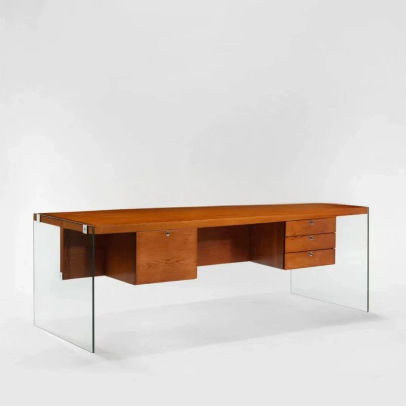Medieval style desk, glass retro designer, cherry wood color desk, wabi-sabi Danish, modern minimalist high-end
Medieval style desk, glass retro designer, cherry wood color desk, wabi-sabi Danish, modern minimalist high-end