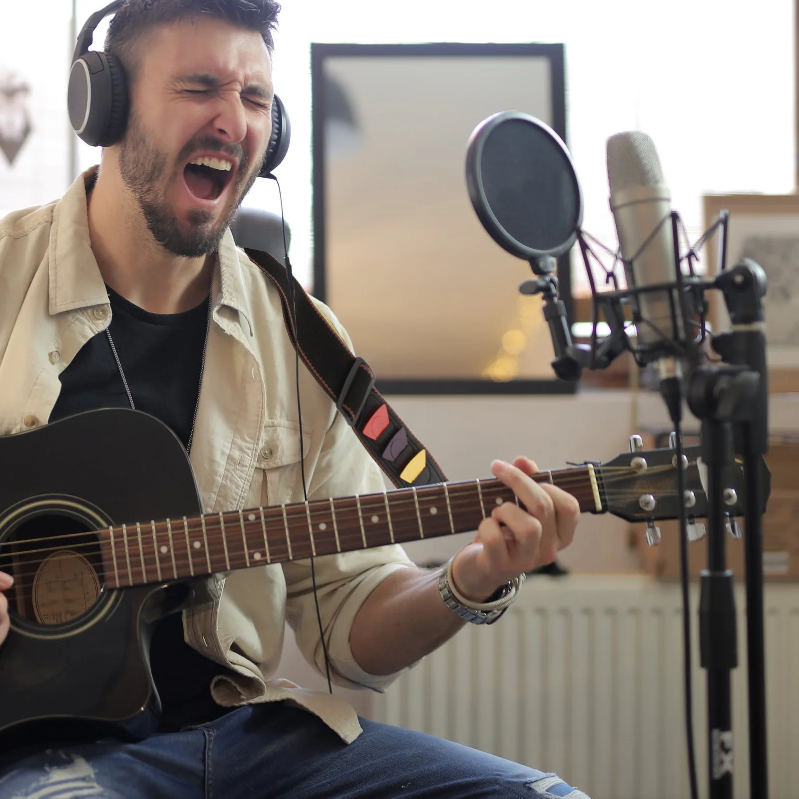 1Set Eco-Friendly Guitar Strap Kit Simple Cotton Shoulder Belt Reduce Back Pressure for Guitarist Music Competition Outdoor
1Set Eco-Friendly Guitar Strap Kit Simple Cotton Shoulder Belt Reduce Back Pressure for Guitarist Music Competition Outdoor