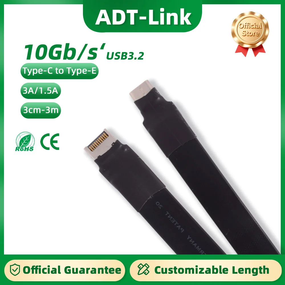 ADT-Link USB 3.2 Тип C Удлинительный кабель с разъемом передней панели Тип E 19/20P к USB 3.2 Тип C Женский кабель Кабель Gen2 10 Гбит/с
ADT-Link USB 3.2 Тип C Удлинительный кабель с разъемом передней панели Тип E 19/20P к USB 3.2 Тип C Женский кабель Кабель Gen2 10 Гбит/с