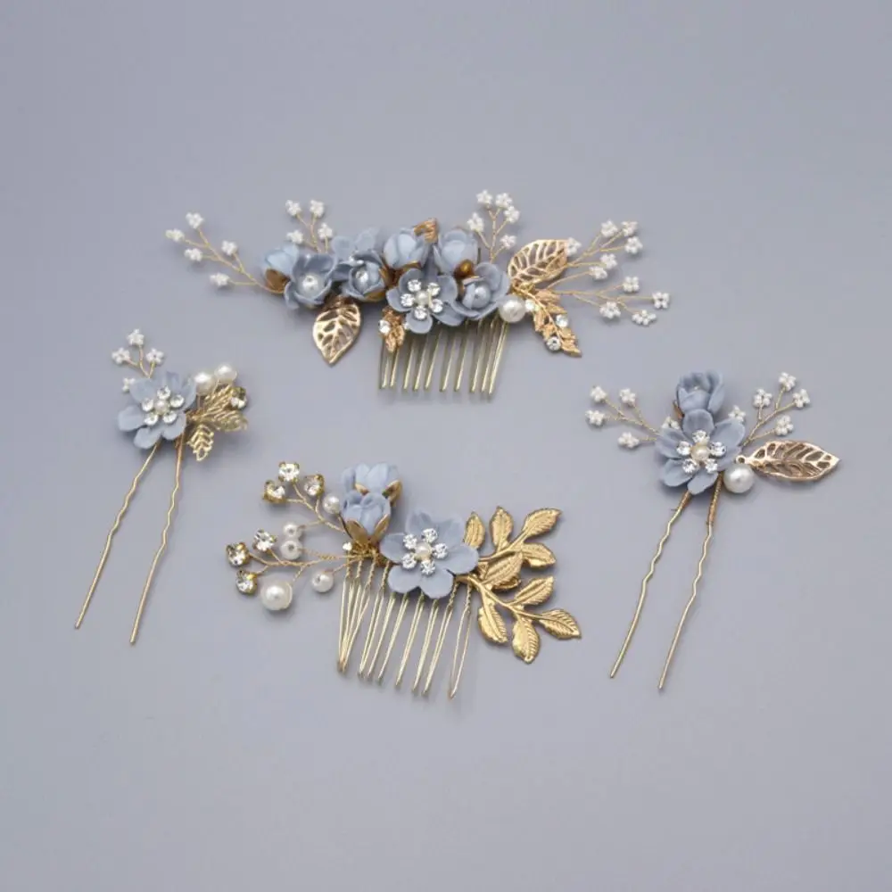 4 Pcs/Set Handmade Bridal Hair Accessories Exquisite Trendy Wedding Tiara Elegant Sweet and Cute Flower Pearl Headpiece
4 Pcs/Set Handmade Bridal Hair Accessories Exquisite Trendy Wedding Tiara Elegant Sweet and Cute Flower Pearl Headpiece
