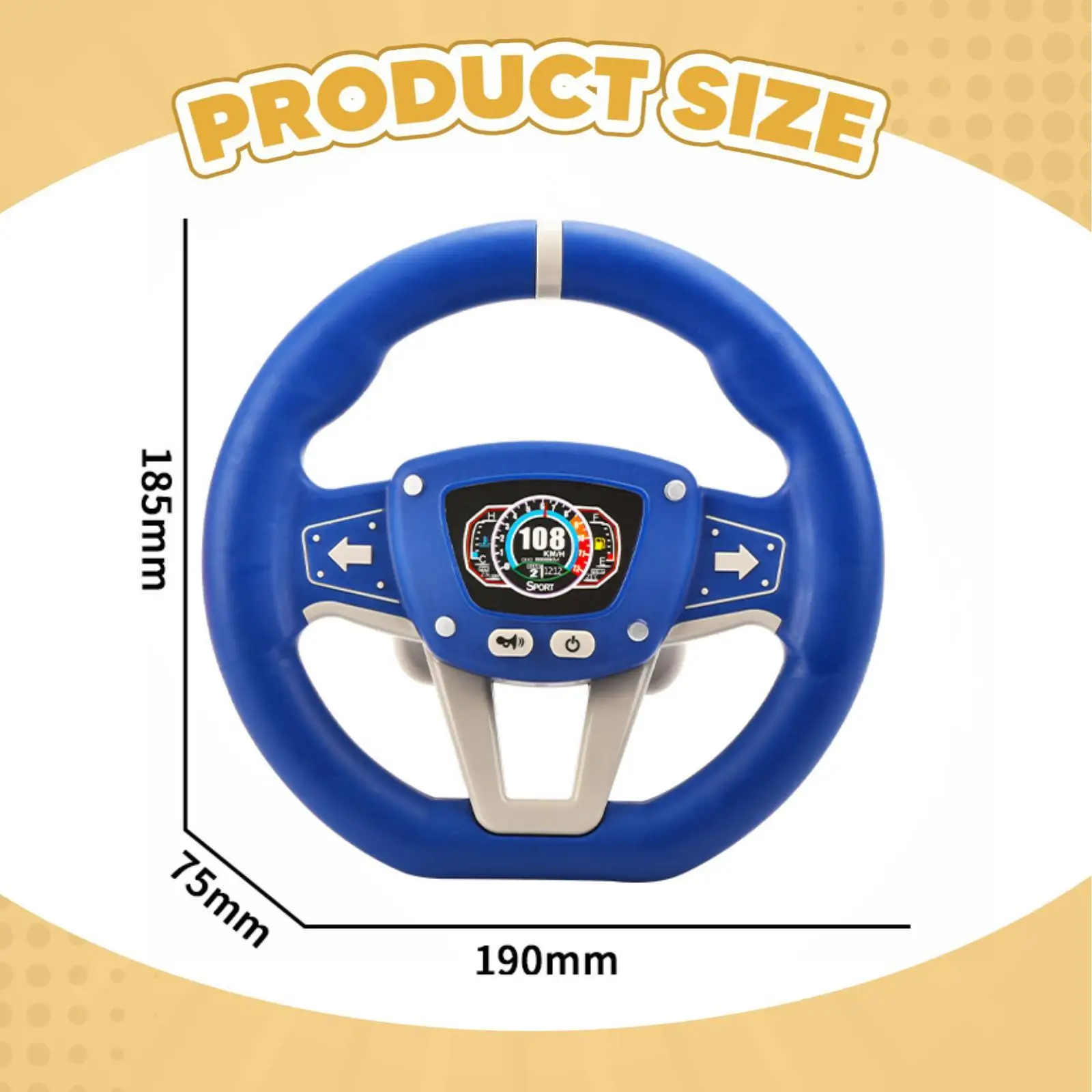 Steering Wheel Simulated Toy Development Portable Driving Controller Pretend Driving Toy for Boys and Girls Kids 3+ Years Old
Steering Wheel Simulated Toy Development Portable Driving Controller Pretend Driving Toy for Boys and Girls Kids 3+ Years Old