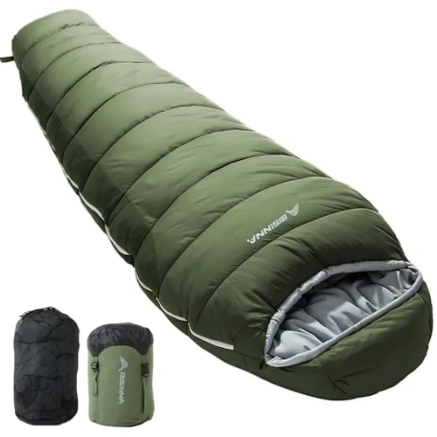 Mummy Sleeping Bag for Adults 14-41℉ Cold Weather 3-4 Season Camping Sleeping Bags with Compression Sack for Backpacking Hiking
Mummy Sleeping Bag for Adults 14-41℉ Cold Weather 3-4 Season Camping Sleeping Bags with Compression Sack for Backpacking Hiking