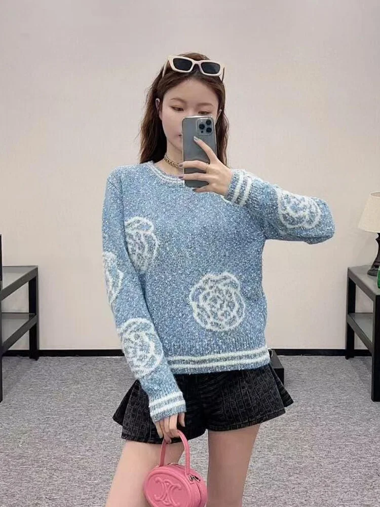 Корейский женский вязаный свитер iny Tead с цветочной розой и вышивкой, мягкий Ele, осенне-зимнее новое поступление
Корейский женский вязаный свитер iny Tead с цветочной розой и вышивкой, мягкий Ele, осенне-зимнее новое поступление