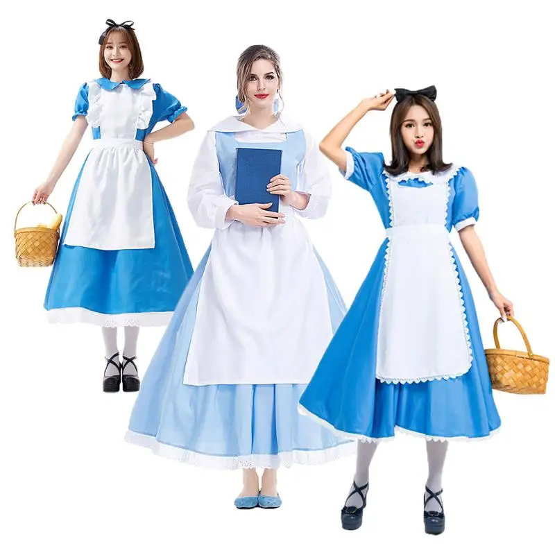 Halloween Costume Adult Alice Maid Outfit Japanese Anime Style Performance Dress Cinderella Maid Skirt Polyester Material
Halloween Costume Adult Alice Maid Outfit Japanese Anime Style Performance Dress Cinderella Maid Skirt Polyester Material