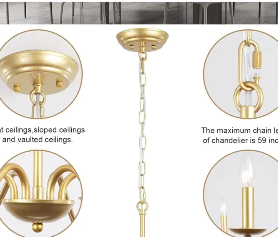 Retro Loft Living Room Chandelier Lighting E14 Vintage American Style Black/Gold Ceiling Chandelier Household Dining Room Light
Retro Loft Living Room Chandelier Lighting E14 Vintage American Style Black/Gold Ceiling Chandelier Household Dining Room Light