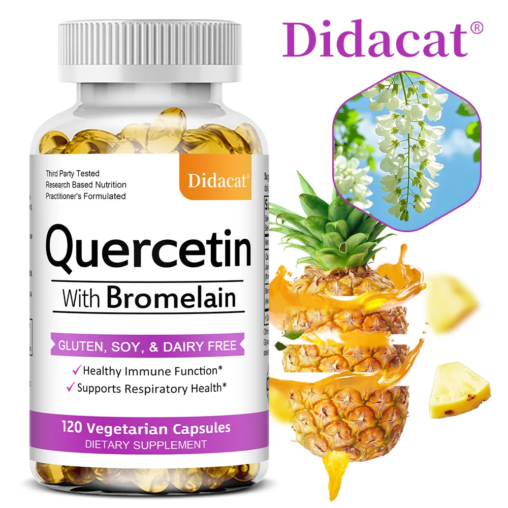 Highly Absorbable Quercetin & Bromelain-Antioxidant Supplement, Supports Immune Function and Cellular Health, Replenishes Energy
Highly Absorbable Quercetin & Bromelain-Antioxidant Supplement, Supports Immune Function and Cellular Health, Replenishes Energy
