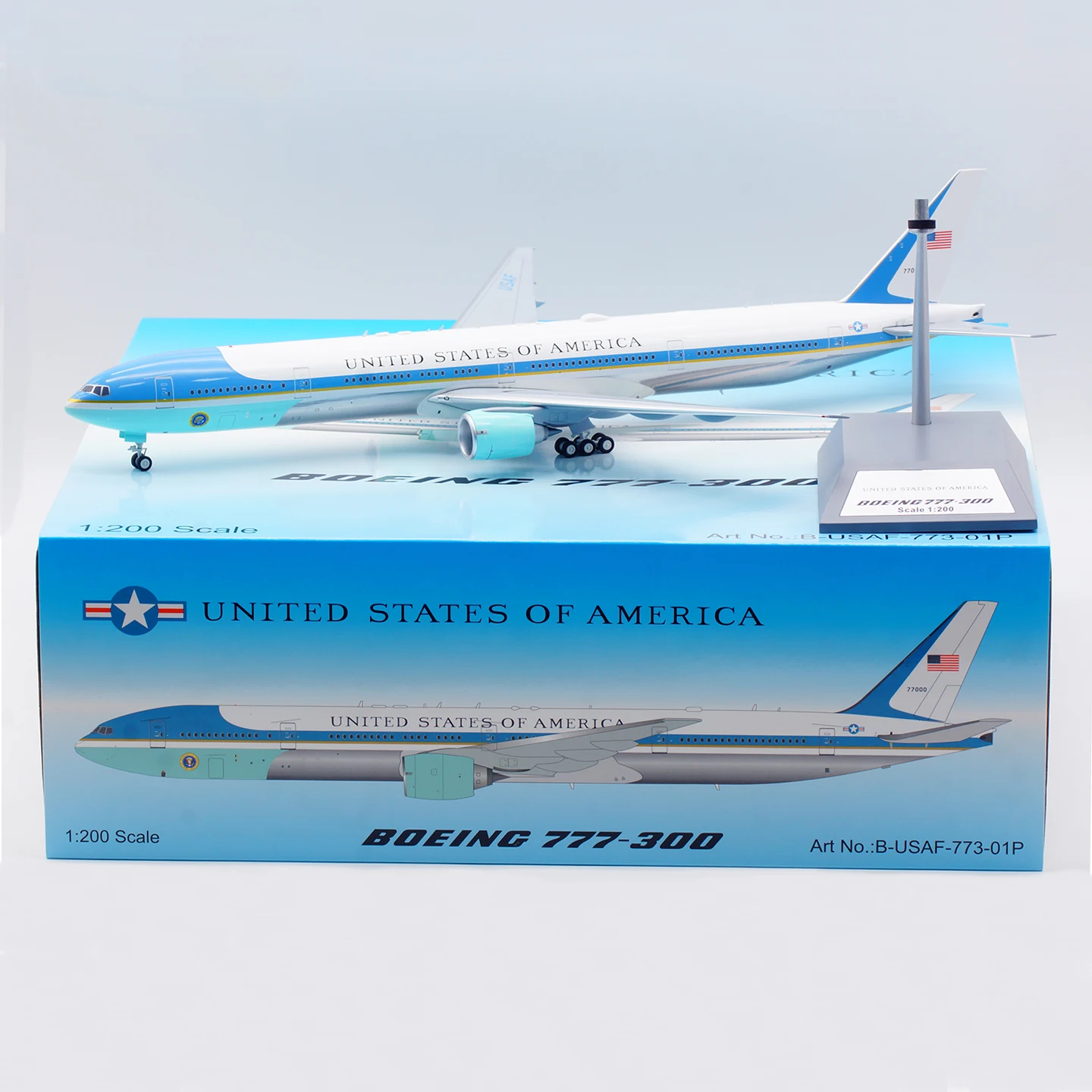 B-USAF-773-01P Alloy Collectible Plane Gift B-Models 1:200 UNITED STATES OF AMERICA Boeing B777-300 Diecast Jet Model 77000
B-USAF-773-01P Alloy Collectible Plane Gift B-Models 1:200 UNITED STATES OF AMERICA Boeing B777-300 Diecast Jet Model 77000