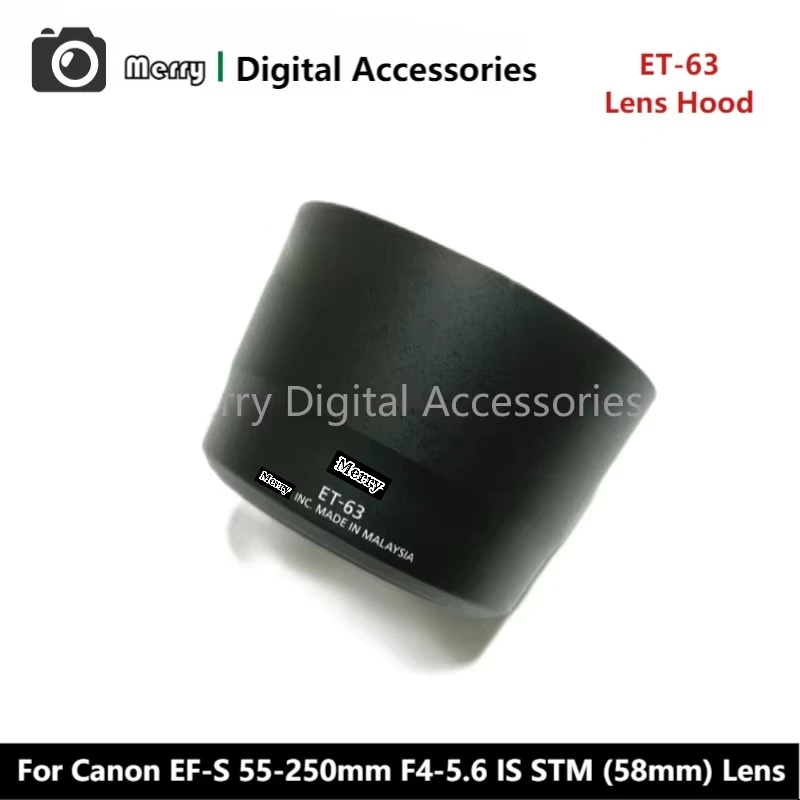 New Original Genuine Front Lens Hood ET-63 For Canon EF-S 55-250mm F4-5.6 IS STM (58mm) Camera Lens
New Original Genuine Front Lens Hood ET-63 For Canon EF-S 55-250mm F4-5.6 IS STM (58mm) Camera Lens