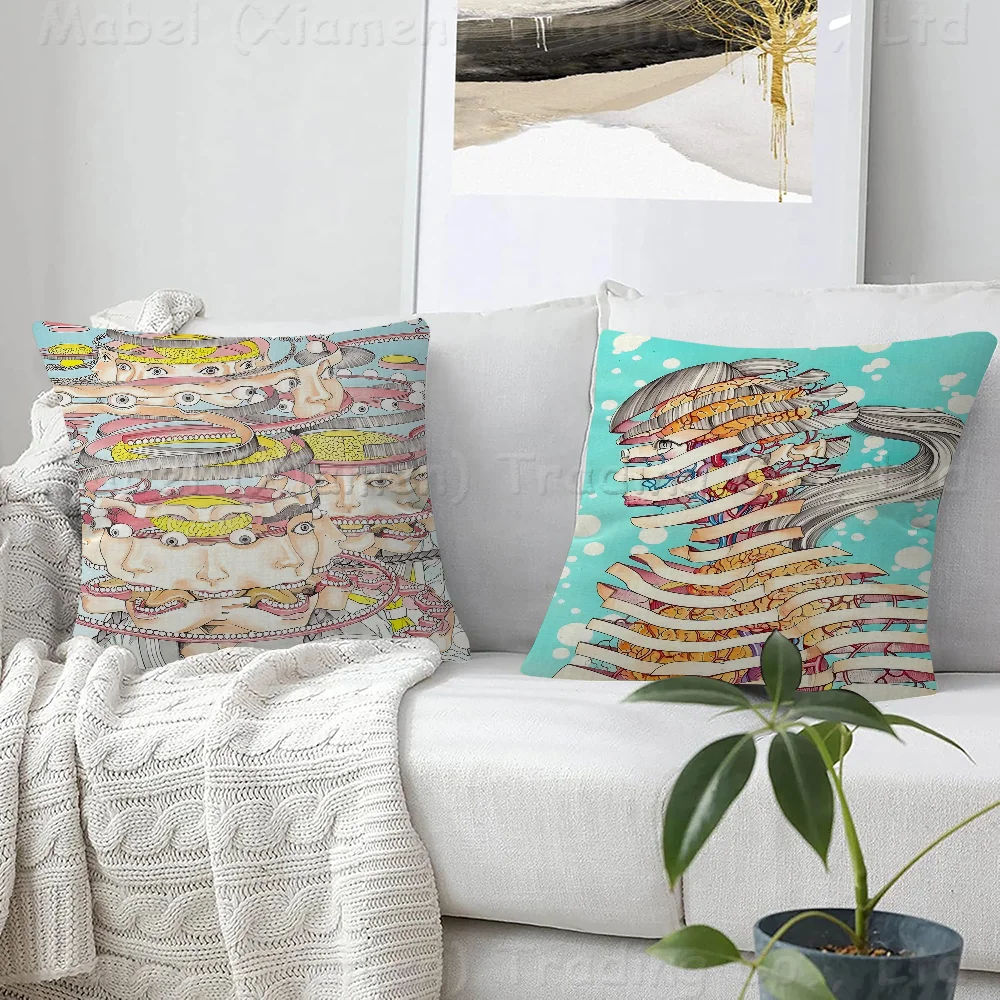 Shintaro Kago Art Horror Pillowcase Toon Gift Cushion Cover Bedroom Home Sofa Chair Seat Decor Pillow Case
Shintaro Kago Art Horror Pillowcase Toon Gift Cushion Cover Bedroom Home Sofa Chair Seat Decor Pillow Case