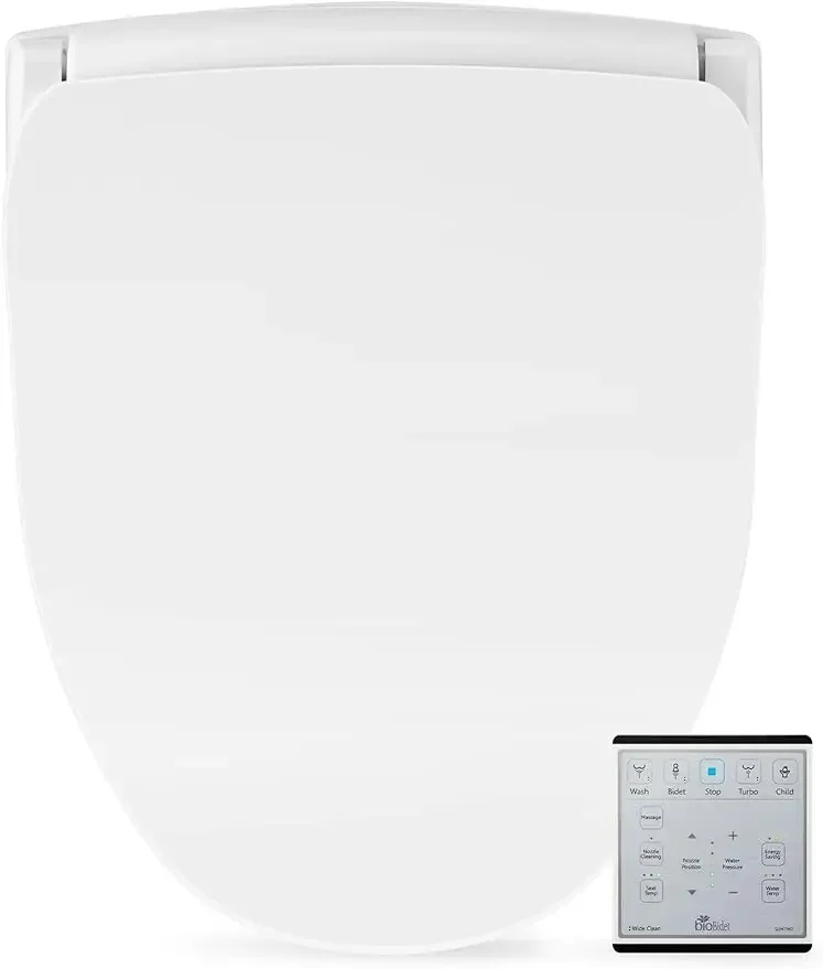 Bio Bidet Slim Two Smart Toilet Seat in Elongated White with Stainless Steel Self-Cleaning Nozzle, Nightlight, Turbo Wash, Oscil
Bio Bidet Slim Two Smart Toilet Seat in Elongated White with Stainless Steel Self-Cleaning Nozzle, Nightlight, Turbo Wash, Oscil