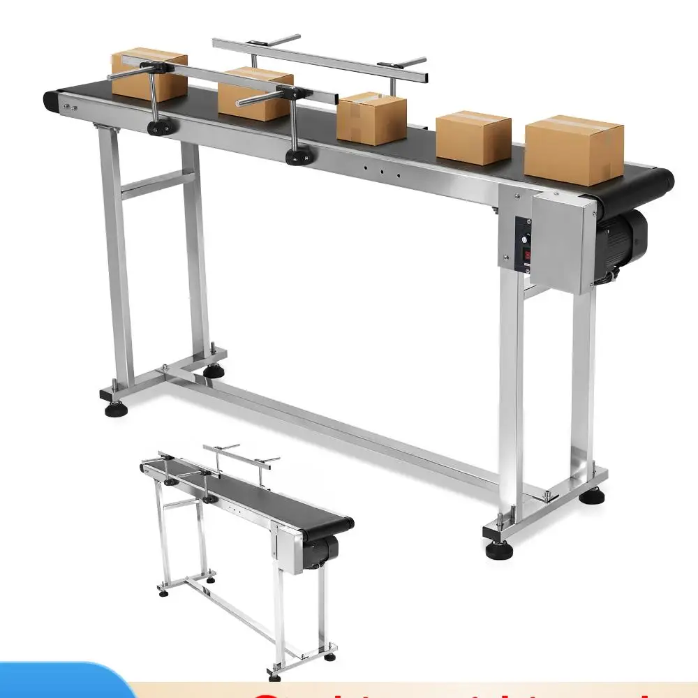 PVC Flat Conveyor Belt Systems 59x7.8in Electric PVC Conveyor with Double Guardrails Adjustable Speed for Industrial Transport
PVC Flat Conveyor Belt Systems 59x7.8in Electric PVC Conveyor with Double Guardrails Adjustable Speed for Industrial Transport