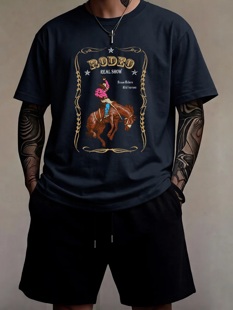 Horse Riding Competition Prints Cotton Cool Man Short Sleeve 2Pc Sets Comfortable Summer Britches Simple Running New Streetwear
Horse Riding Competition Prints Cotton Cool Man Short Sleeve 2Pc Sets Comfortable Summer Britches Simple Running New Streetwear