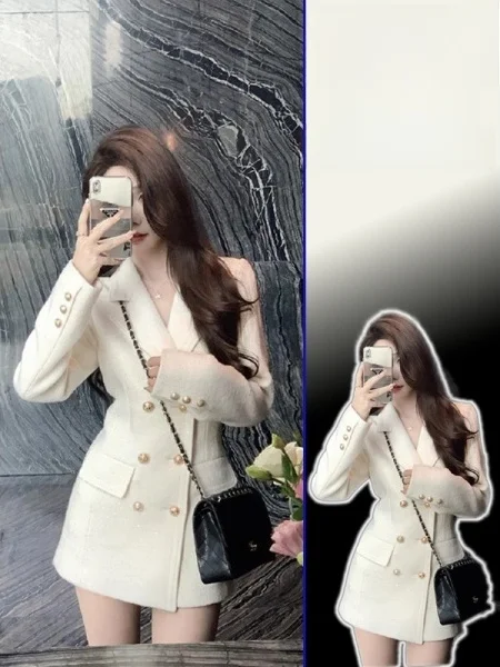 Женское шерстяное пальто-пиджак больших размеров с утягивающим эффектом на талии, весенняя коллекция, стройнящее, высококачественное, модное верхнее пальто
Женское шерстяное пальто-пиджак больших размеров с утягивающим эффектом на талии, весенняя коллекция, стройнящее, высококачественное, модное верхнее пальто