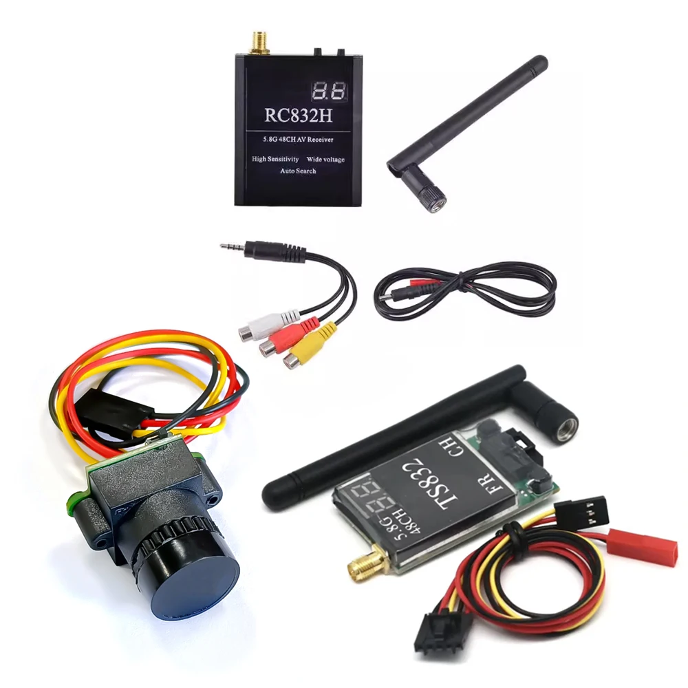 TS832 Receiver +RC832 +1000TVL camera 48CH 5.8G 600mw 5km Wireless AV Transmitter for FPV Multicopter RC Quadcopter Drone Parts
TS832 Receiver +RC832 +1000TVL camera 48CH 5.8G 600mw 5km Wireless AV Transmitter for FPV Multicopter RC Quadcopter Drone Parts