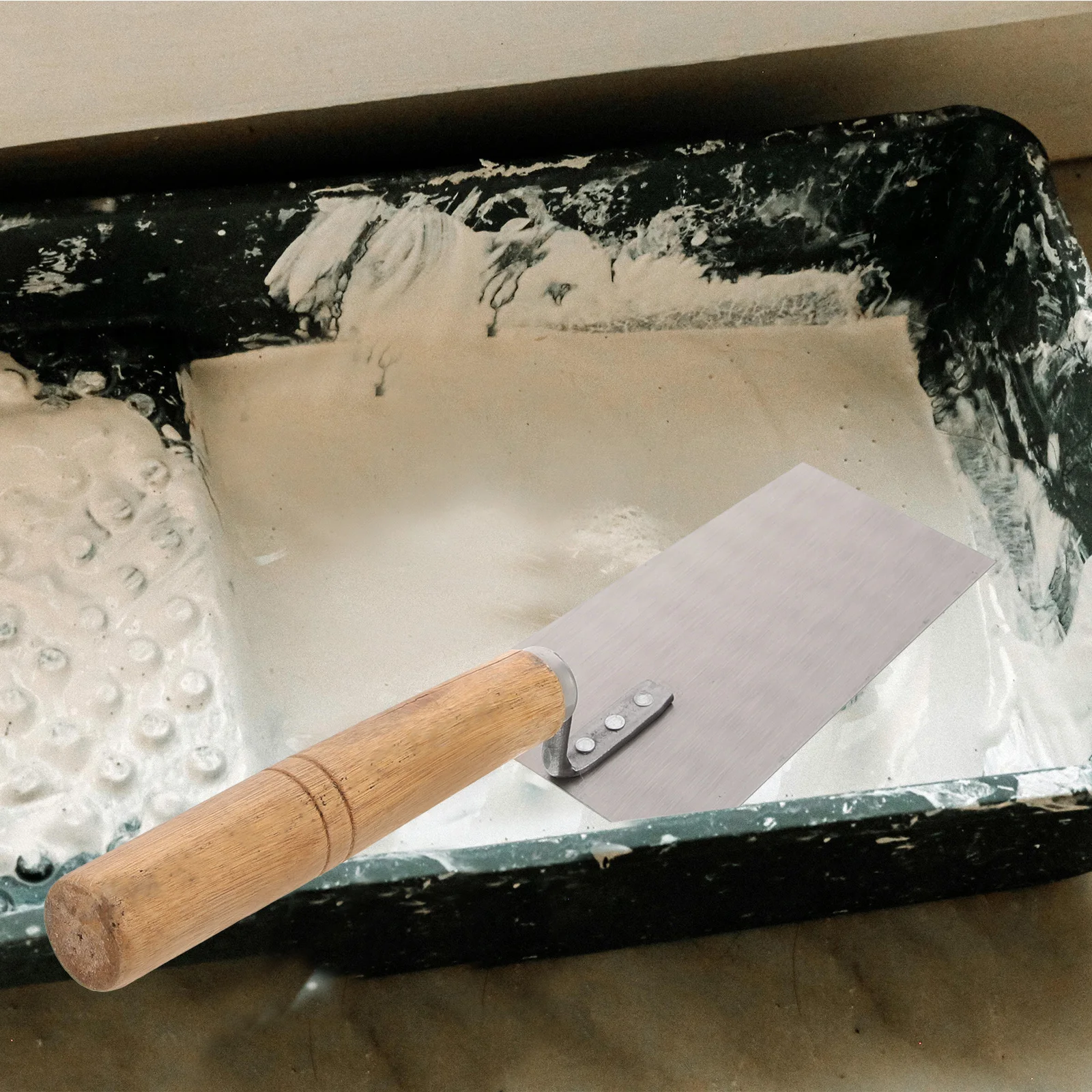 Plastering Trowel Flat Headed Drywall Tool Wooden Handle Smoothing Spatula Mason Efficient Work Durability Practicality
Plastering Trowel Flat Headed Drywall Tool Wooden Handle Smoothing Spatula Mason Efficient Work Durability Practicality