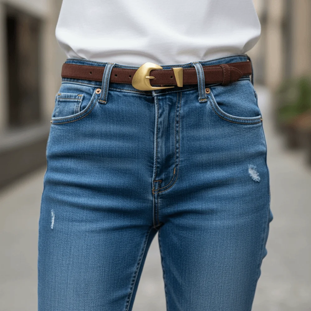 Роскошный замшевый ремень из воловьей кожи с золотой пряжкой, однотонный узкий пояс, универсальные брючные ремни для платья
Роскошный замшевый ремень из воловьей кожи с золотой пряжкой, однотонный узкий пояс, универсальные брючные ремни для платья