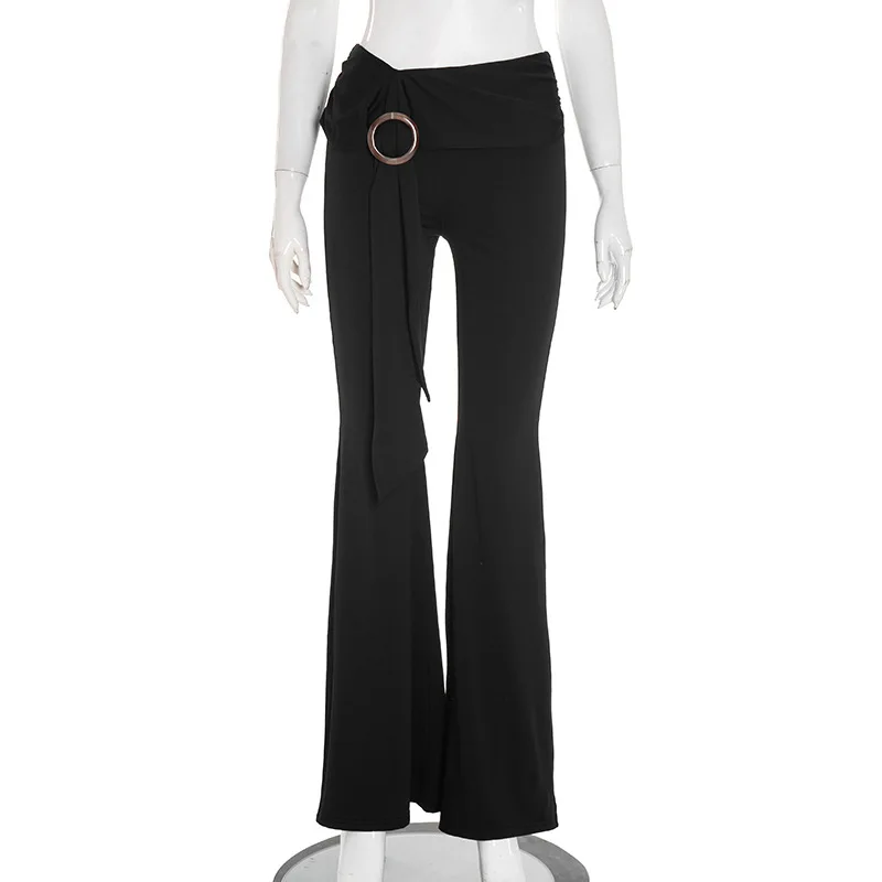 Low Waist Casual Women's Pants Spring Summer Autumn Fashion Decorative Rings Slimming Bell Bottoms Versatile Stylish Trousers
Low Waist Casual Women's Pants Spring Summer Autumn Fashion Decorative Rings Slimming Bell Bottoms Versatile Stylish Trousers