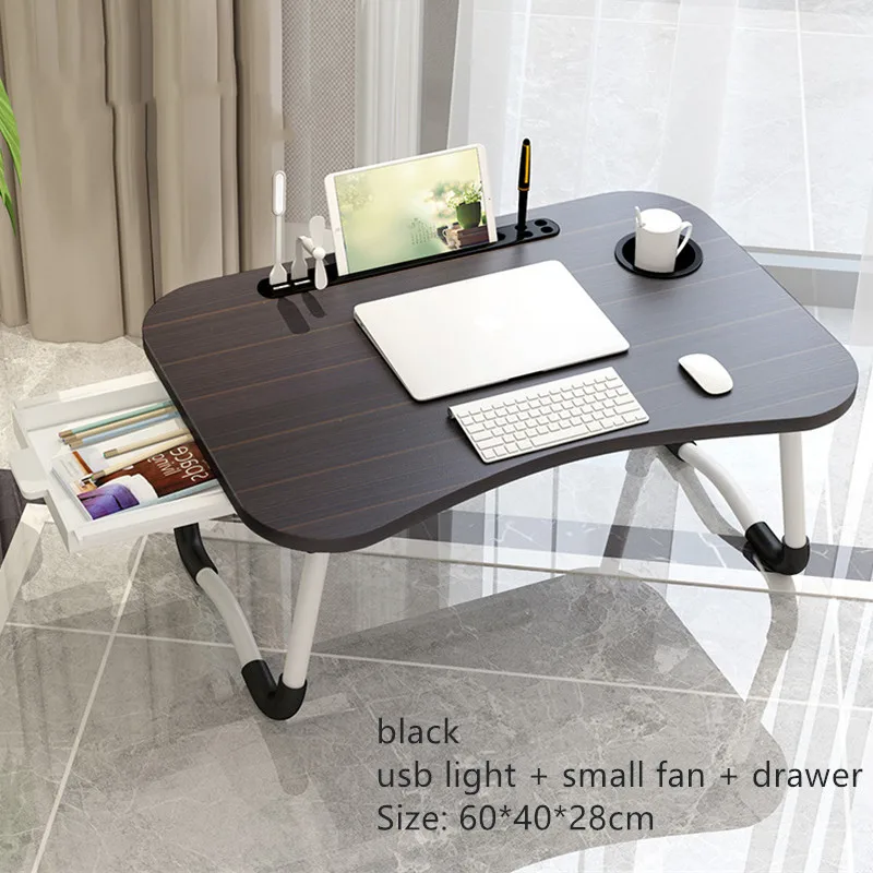 Lap Folding Laptop Desk for Bed Computer Desk with Hutch Multifunctional Table Board Pad Stand USB Writing Desk with Drawer
Lap Folding Laptop Desk for Bed Computer Desk with Hutch Multifunctional Table Board Pad Stand USB Writing Desk with Drawer