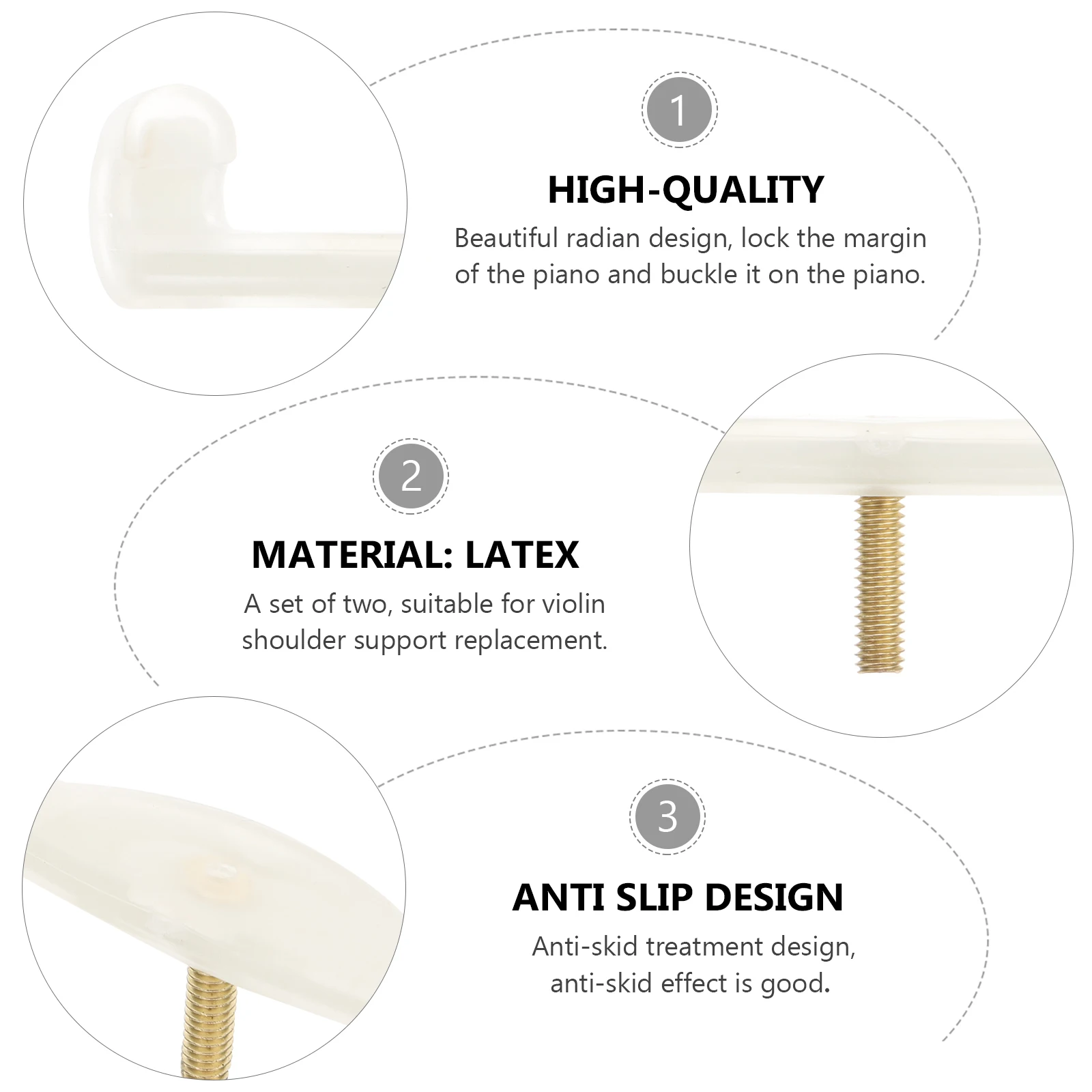 2Pcs Violin Shoulder Rest Replacement Claw Pad Emulsion Latex AntiSkid Design Suitable 4 43 4 Size Violin Accessories 
2Pcs Violin Shoulder Rest Replacement Claw Pad Emulsion Latex AntiSkid Design Suitable 4 43 4 Size Violin Accessories