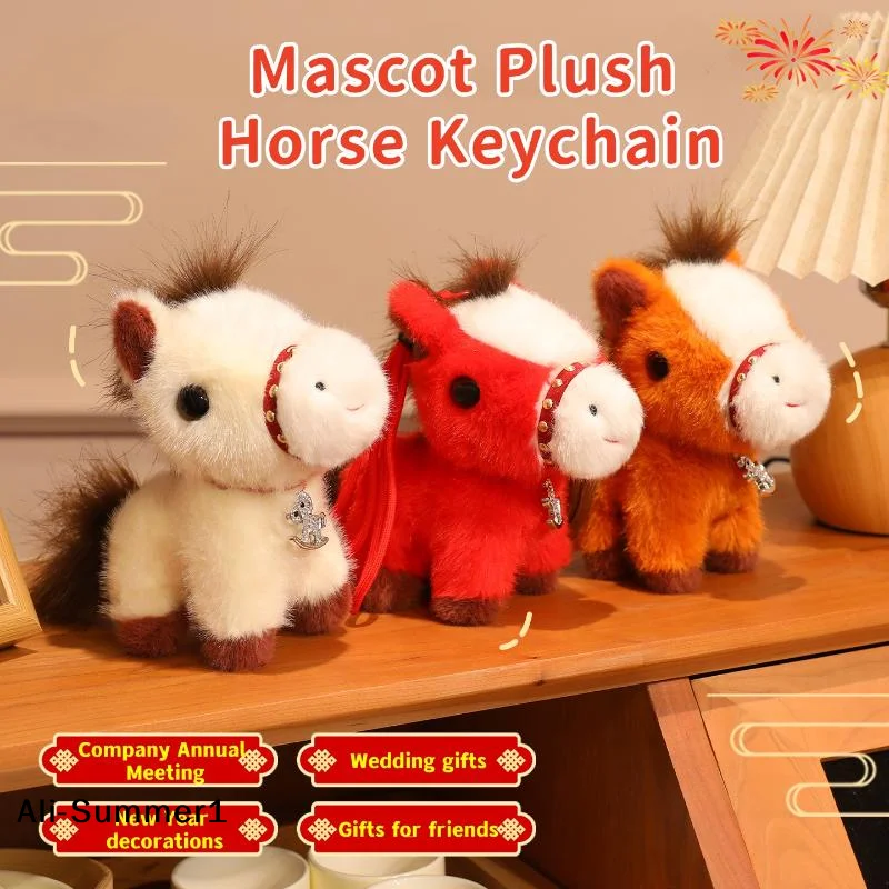 【E】2026 Year Of The Horse Mascot Keychain Cute Cartoon Plush Animal Horse Key Ring Backpack Hanging Decoration New Year Gift
【E】2026 Year Of The Horse Mascot Keychain Cute Cartoon Plush Animal Horse Key Ring Backpack Hanging Decoration New Year Gift