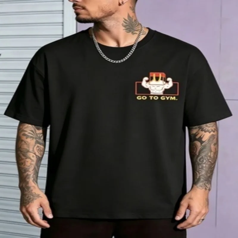 Men's Summer Loose Fit Casual Sports T-Shirt, Fashion Cartoon Graphic Print, Soft Breathable Round Neck Short Sleeve Top
Men's Summer Loose Fit Casual Sports T-Shirt, Fashion Cartoon Graphic Print, Soft Breathable Round Neck Short Sleeve Top