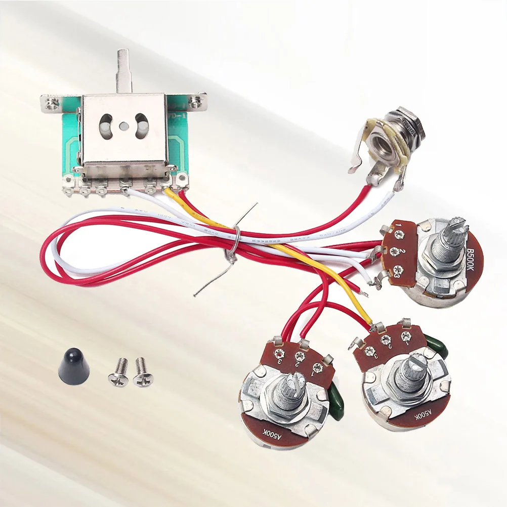 Guitar Wiring Harness 5 Way Toggle 1V 2t Pots 500k Kit Qualified Electron Components Guitar Wiring Harness
Guitar Wiring Harness 5 Way Toggle 1V 2t Pots 500k Kit Qualified Electron Components Guitar Wiring Harness