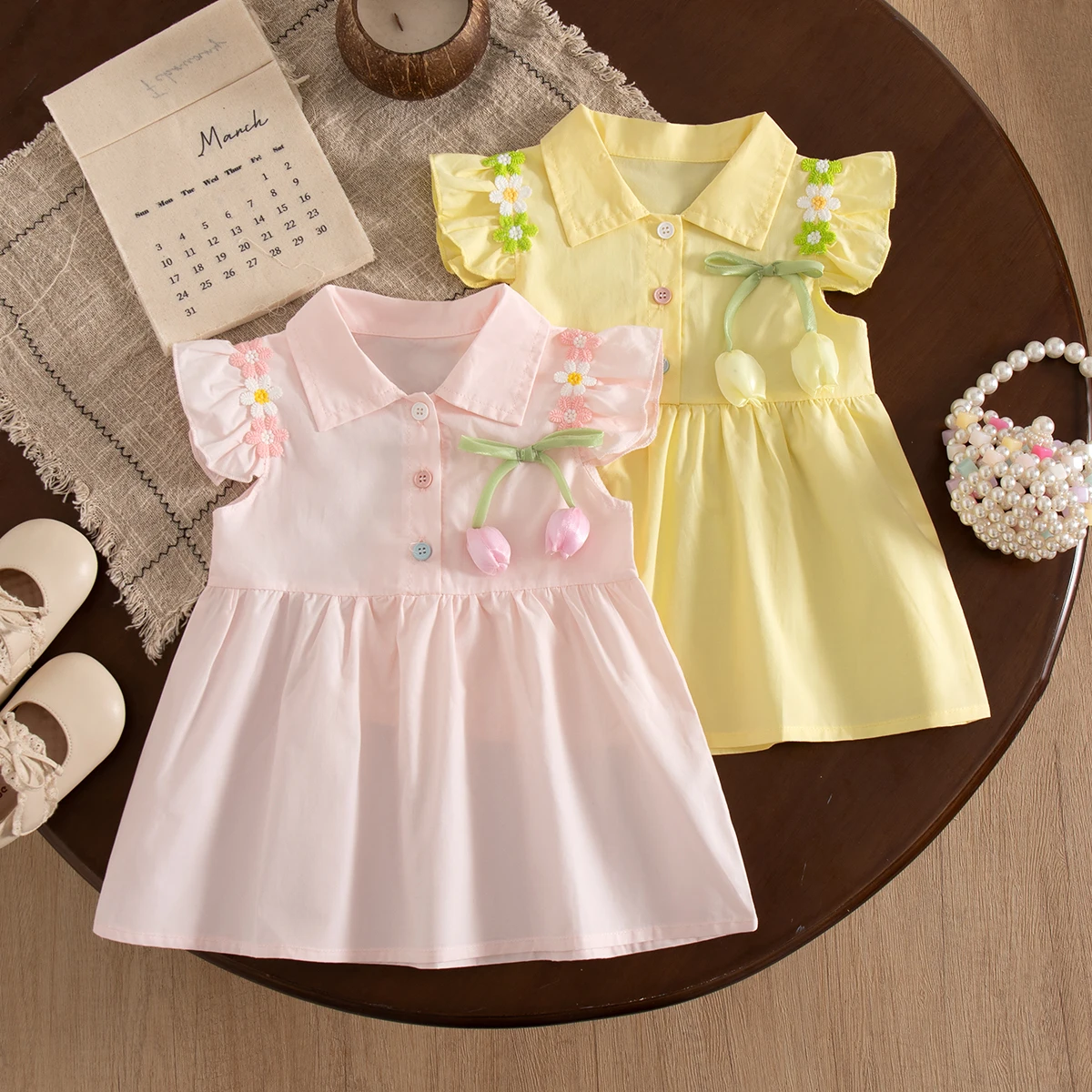Summer New Baby Girl Solid Color Dress Sweet And Beautiful Flower Children'S Clothing (6 Months -3 Years Old)
Summer New Baby Girl Solid Color Dress Sweet And Beautiful Flower Children'S Clothing (6 Months -3 Years Old)