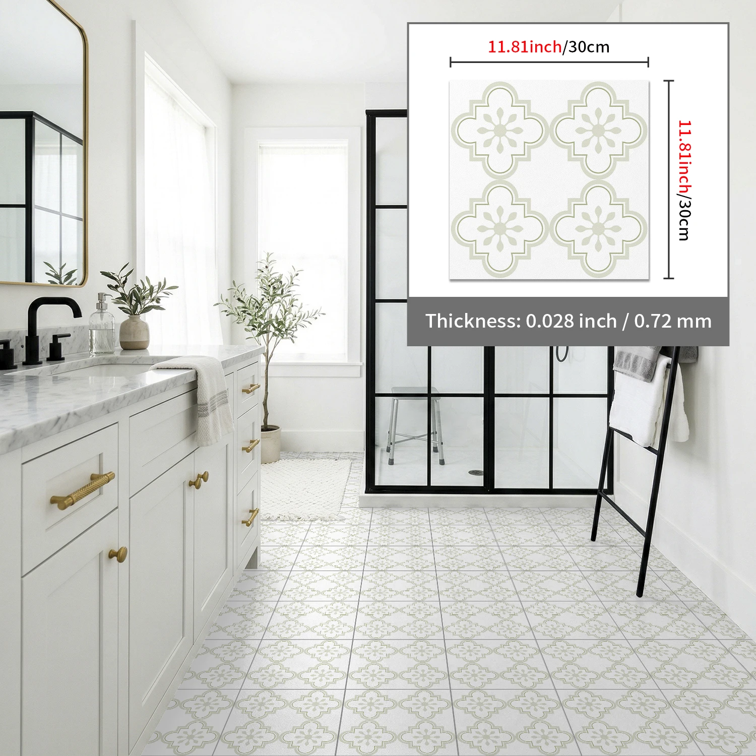 Upgraded Thickening Floor Stickers, Removable Floral Tile Decals, Waterproof Self-Adhesive for Kitchen Bathroom Home Decor
Upgraded Thickening Floor Stickers, Removable Floral Tile Decals, Waterproof Self-Adhesive for Kitchen Bathroom Home Decor