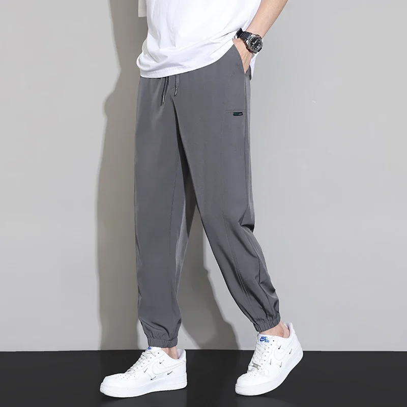Spring Summer Casual Sold Color Trousers Male Slippery Feet Ice Silk Pants Korea Style Handsome Ankle Zipper Suits Pants for Men
Spring Summer Casual Sold Color Trousers Male Slippery Feet Ice Silk Pants Korea Style Handsome Ankle Zipper Suits Pants for Men