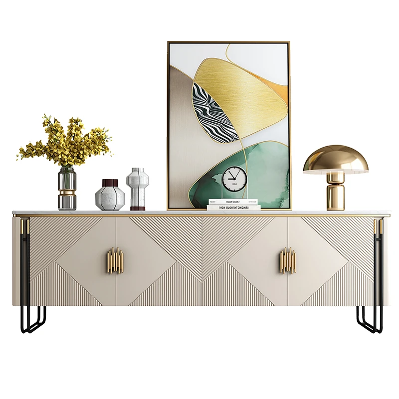 Итальянский светлый роскошный рок-панельный шкаф для телевизора, современная гостиная, домашний напольный шкаф для видео 
Итальянский светлый роскошный рок-панельный шкаф для телевизора, современная гостиная, домашний напольный шкаф для видео