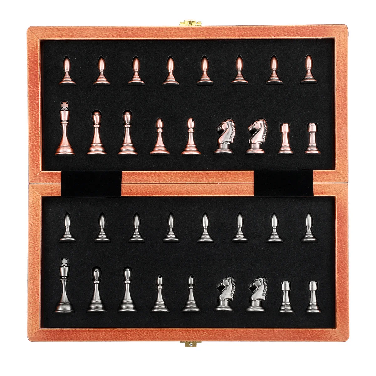 Zinc Alloy Antique Bronze Metal Chess Pieces 29cm/11.42inch High-Quality Solid Wood Foldable Board Game
Zinc Alloy Antique Bronze Metal Chess Pieces 29cm/11.42inch High-Quality Solid Wood Foldable Board Game