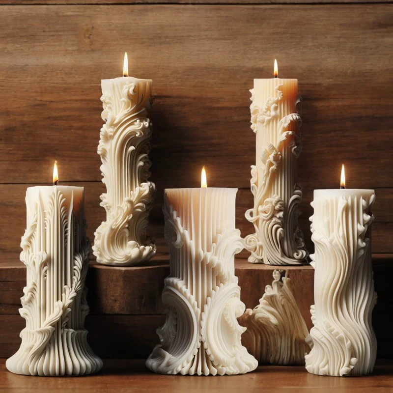 European Style Cylindrical Aromatherapy Candle Silicone Mold DIY Handmade Plaster Resin Mould Home Decor
European Style Cylindrical Aromatherapy Candle Silicone Mold DIY Handmade Plaster Resin Mould Home Decor