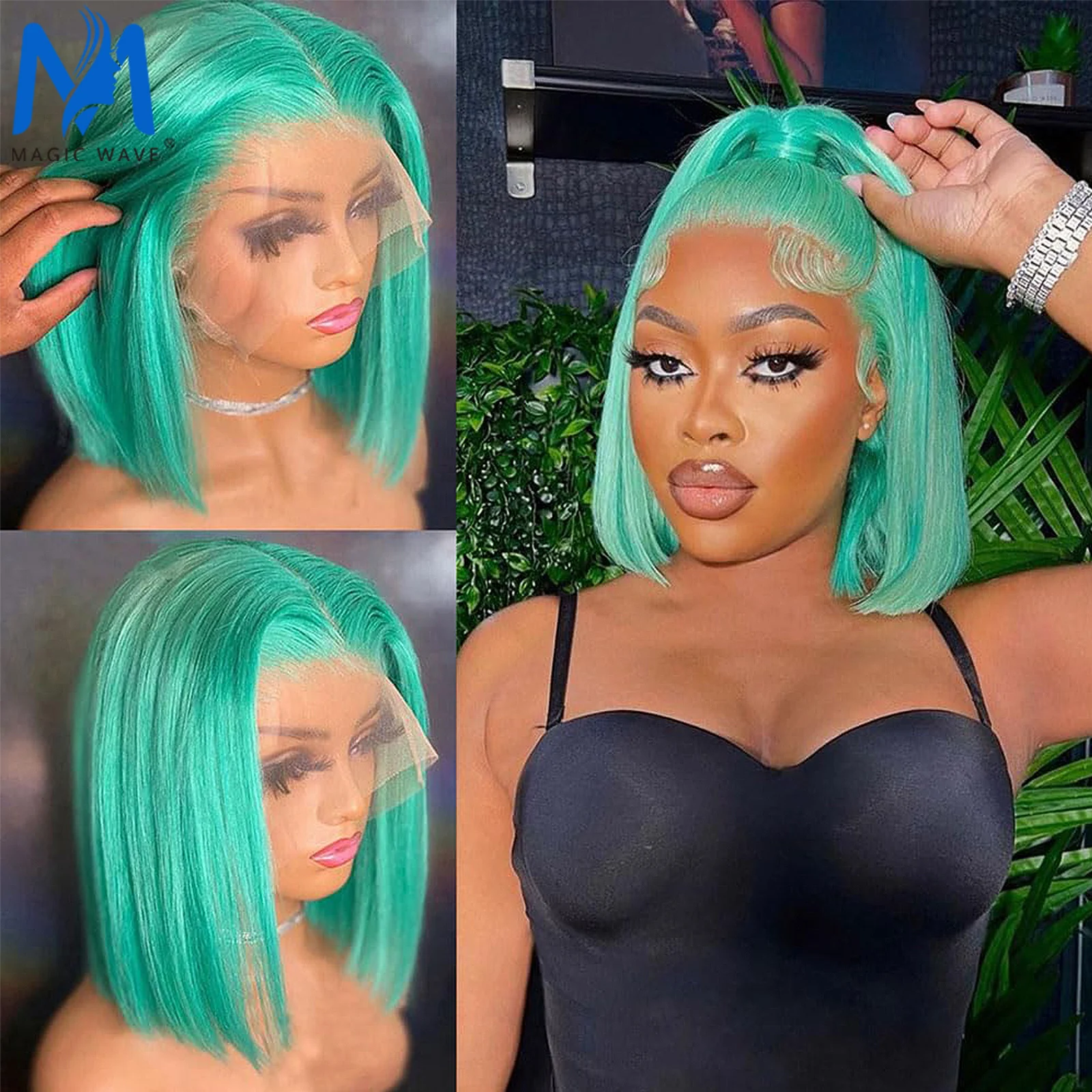 180 Density Straight Bob Human Hair Wigs for Women Green Colored Short Bob Straight Human Hair Wigs 13x4 Lace Frontal Wig
180 Density Straight Bob Human Hair Wigs for Women Green Colored Short Bob Straight Human Hair Wigs 13x4 Lace Frontal Wig
