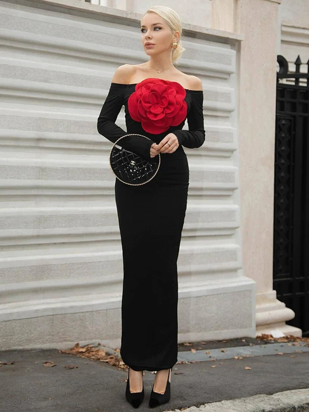Modphy Sexy Off Shoulder Irregular Collar Flower Splicing Tight Bandage Maxi Dress Women Long Sleeve Elegant Party Vestido 2024
Modphy Sexy Off Shoulder Irregular Collar Flower Splicing Tight Bandage Maxi Dress Women Long Sleeve Elegant Party Vestido 2024