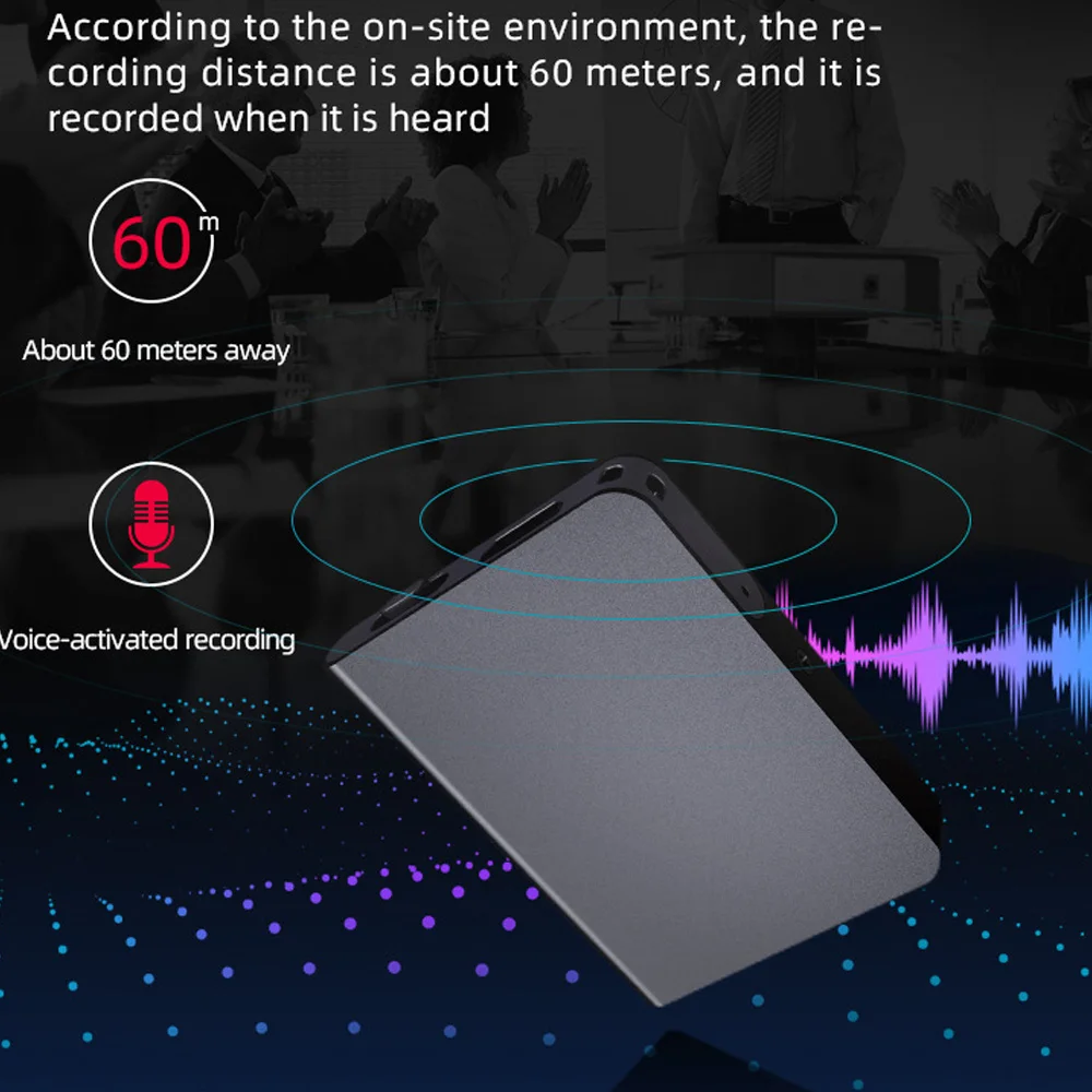 Small Voice Recorder with 60m Long - Range Stereo Miking, Power Off Preservation & USB Connection
Small Voice Recorder with 60m Long - Range Stereo Miking, Power Off Preservation & USB Connection