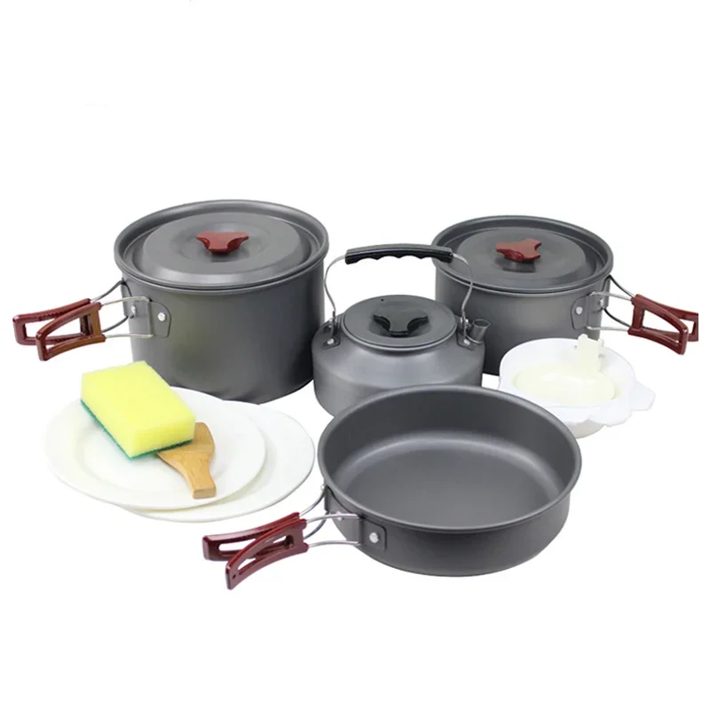 Outdoor Picnic Non Stick Pot Set, Camping Tableware, Portable Stove Combination, Flat Bottom Pot Set
Outdoor Picnic Non Stick Pot Set, Camping Tableware, Portable Stove Combination, Flat Bottom Pot Set