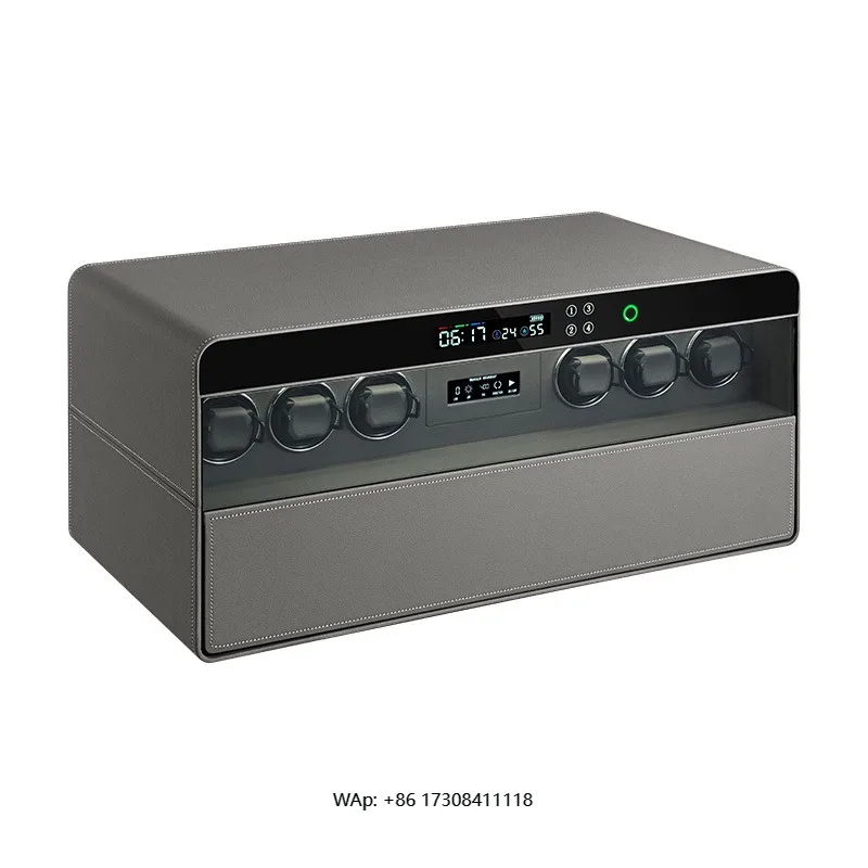 Leather Surface Smart Unlocking Silent Rotation High-end Watch Display Safe Box with Watch Winder 6 Slots
Leather Surface Smart Unlocking Silent Rotation High-end Watch Display Safe Box with Watch Winder 6 Slots