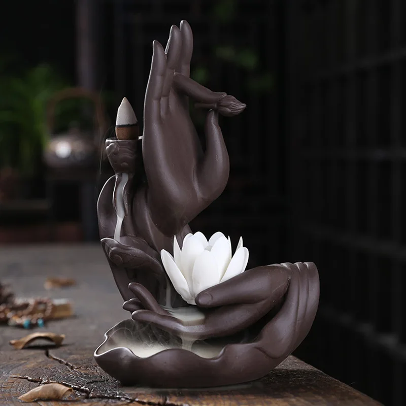 Purple Clay Backflow Incense Burner Zen Buddha Hand Sandalwood Burner Home Indoor Aromatherapy Burner Large Incense Creative Orn
Purple Clay Backflow Incense Burner Zen Buddha Hand Sandalwood Burner Home Indoor Aromatherapy Burner Large Incense Creative Orn