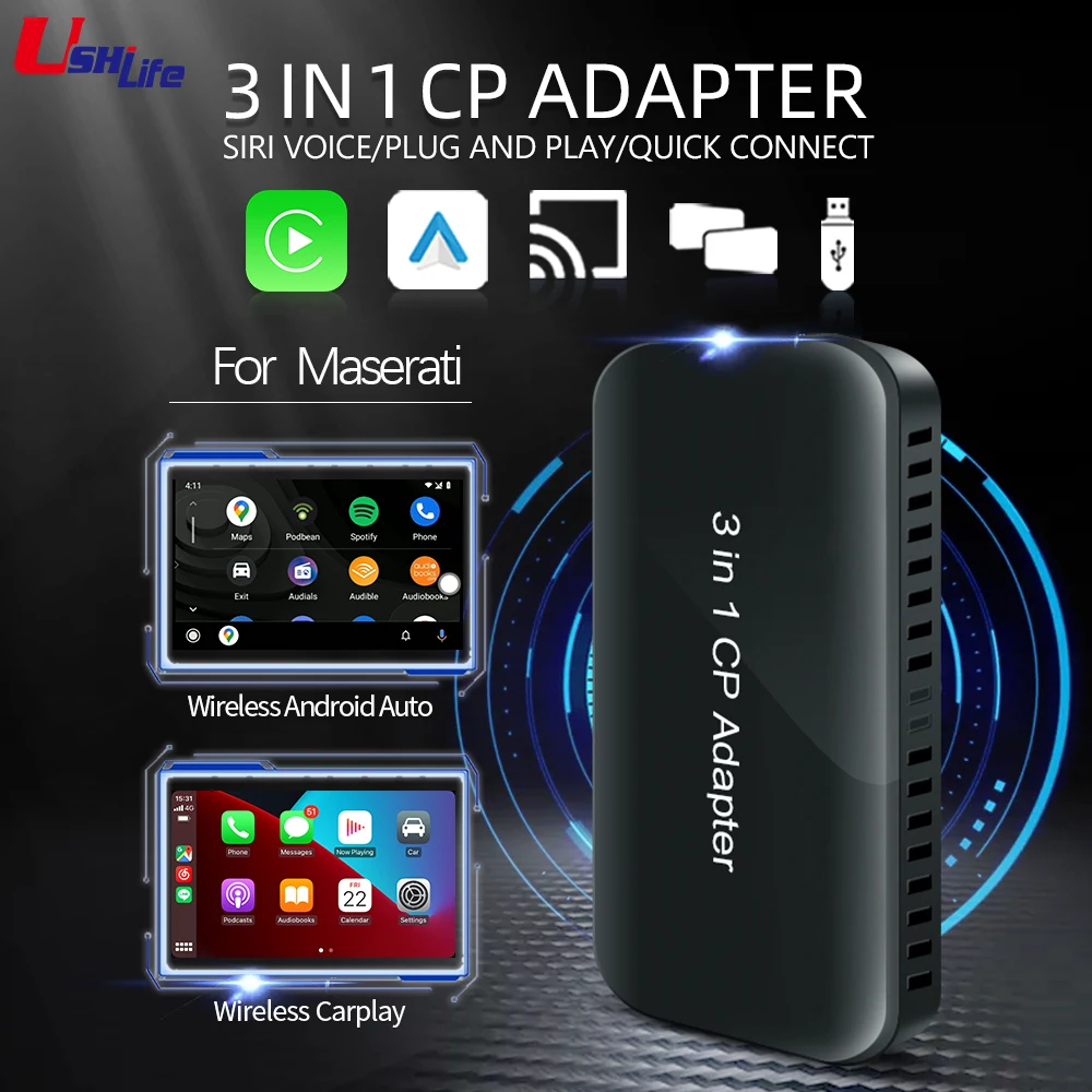 Ushi Wireless CarPlay Android Auto Adapter Apple CarPlay Ai Box Dongle Netflix Youtube Original Car Screen Upgrade For Maserati
Ushi Wireless CarPlay Android Auto Adapter Apple CarPlay Ai Box Dongle Netflix Youtube Original Car Screen Upgrade For Maserati
