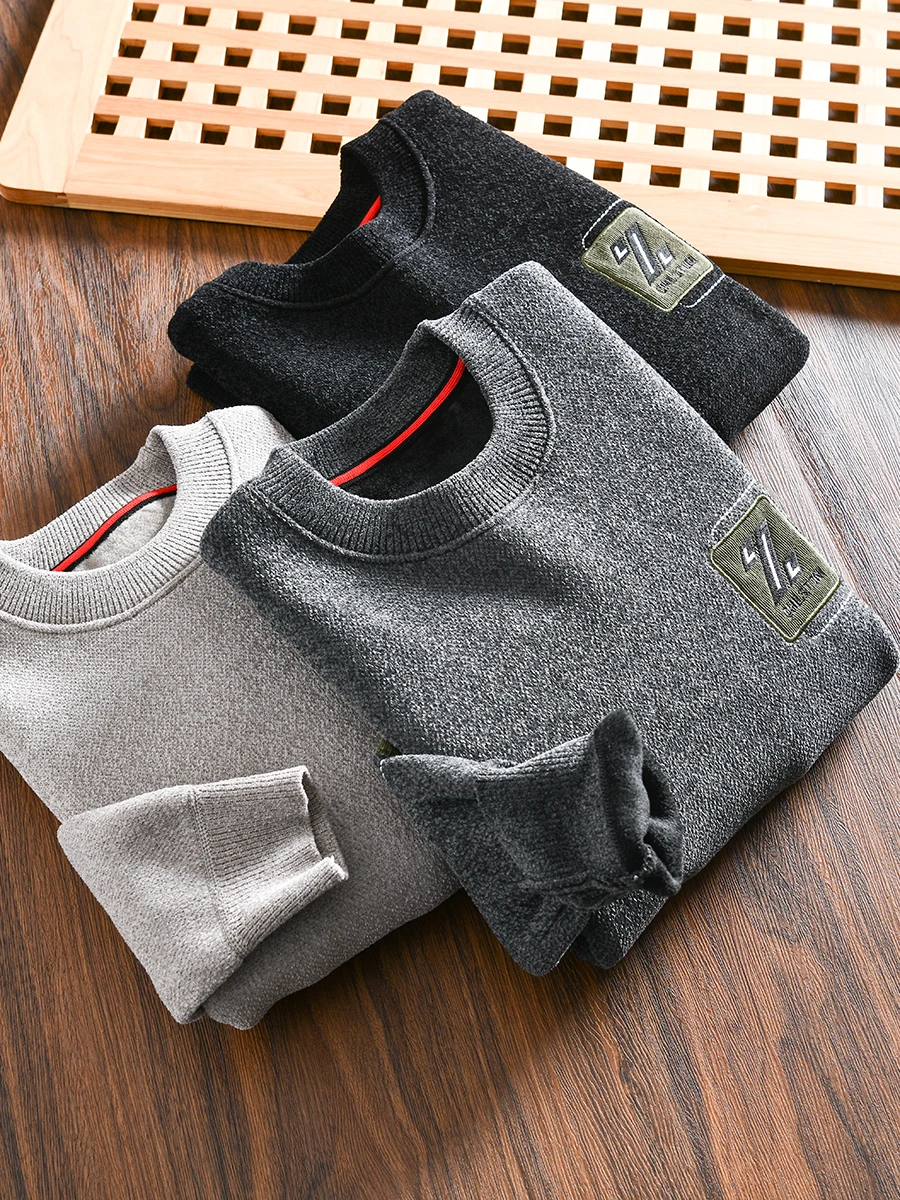 Men's Winter Thickened Warm Casual round Neck Knitted Sweater Fleece-lined Fashionable City Style Long Sleeve Polyester Nylon
Men's Winter Thickened Warm Casual round Neck Knitted Sweater Fleece-lined Fashionable City Style Long Sleeve Polyester Nylon