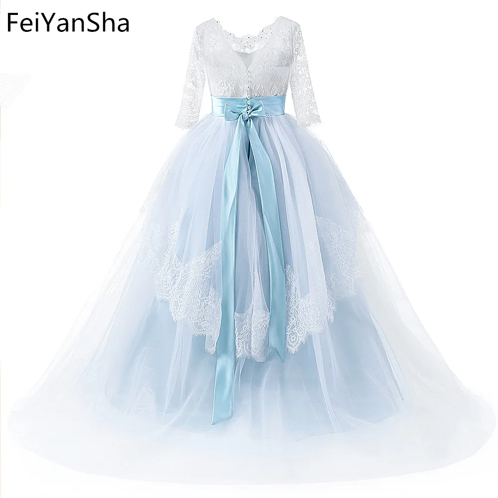 Luxury Sky Blue Flower Girl Dresses For Weddings Tulle Appliques Sparkly Sequins Beaded Kids Pageant Gowns Birthday Dresses
Luxury Sky Blue Flower Girl Dresses For Weddings Tulle Appliques Sparkly Sequins Beaded Kids Pageant Gowns Birthday Dresses