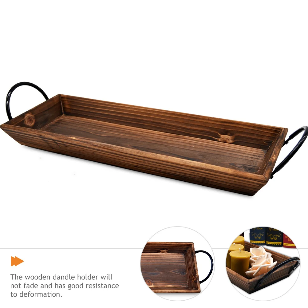 Wooden Tray Rectangle Rustic Holder for Tea Light Pillar Candles Decorative Table Centerpiece Home and Party Decor
Wooden Tray Rectangle Rustic Holder for Tea Light Pillar Candles Decorative Table Centerpiece Home and Party Decor