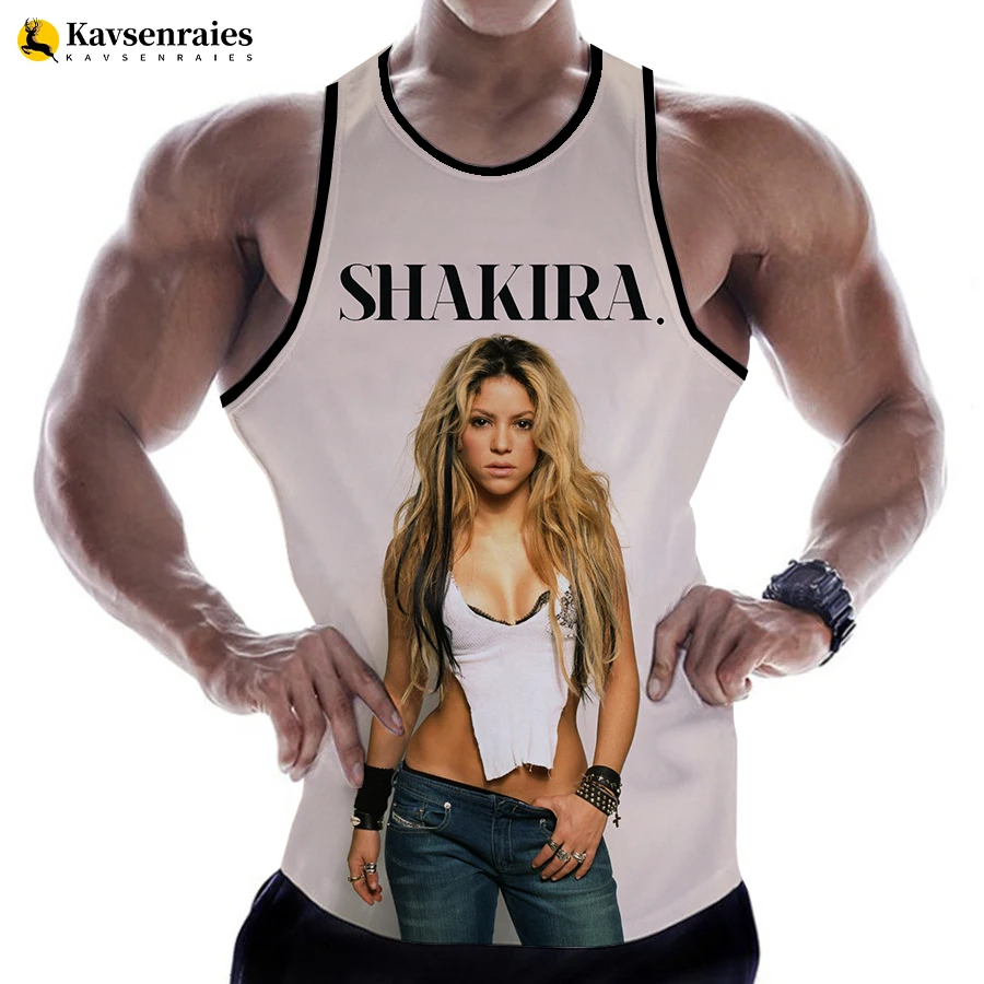 Popular Singer Shakira Fashion Summer Men 3D Tank Tops Sleeveless Cool Harajuku Personality 3D Printed Beach Tops Tees
Popular Singer Shakira Fashion Summer Men 3D Tank Tops Sleeveless Cool Harajuku Personality 3D Printed Beach Tops Tees