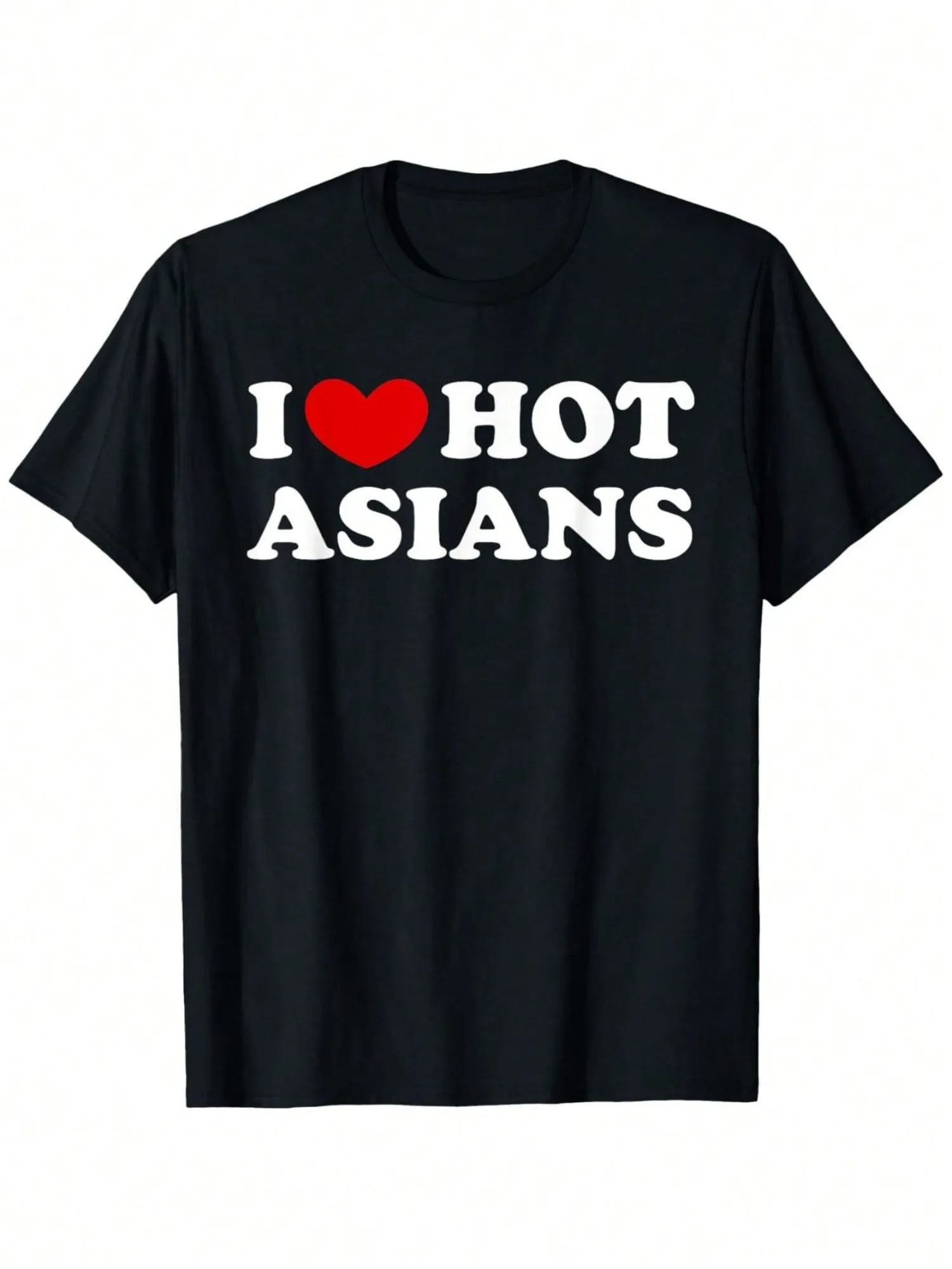 Футболка I Love Hot Asians I Heart Hot Asians, вес ткани на Рождество и Новый год, повседневная 
Футболка I Love Hot Asians I Heart Hot Asians, вес ткани на Рождество и Новый год, повседневная