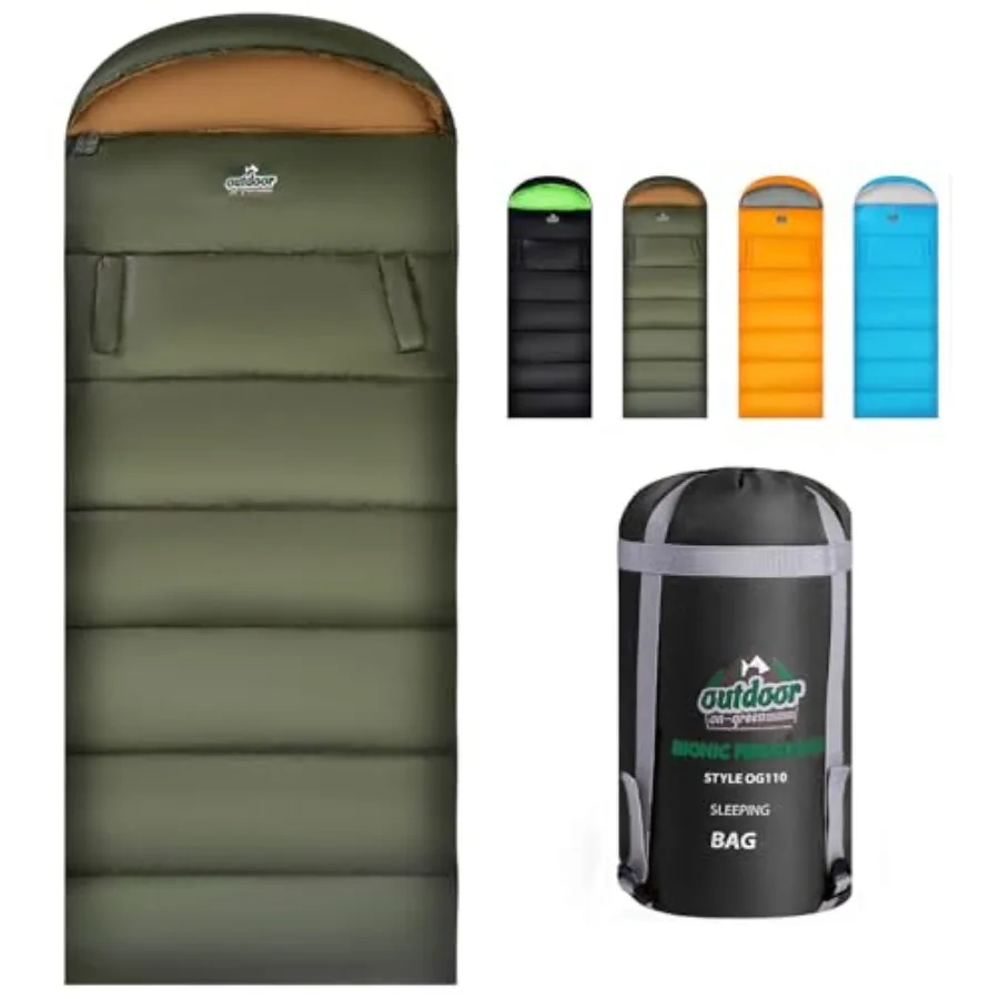 4 Season Adults and Sleeping Bag - Warm, Waterproof and Lightweight - Great for Camping, Backpacking and Hiking
4 Season Adults and Sleeping Bag - Warm, Waterproof and Lightweight - Great for Camping, Backpacking and Hiking
